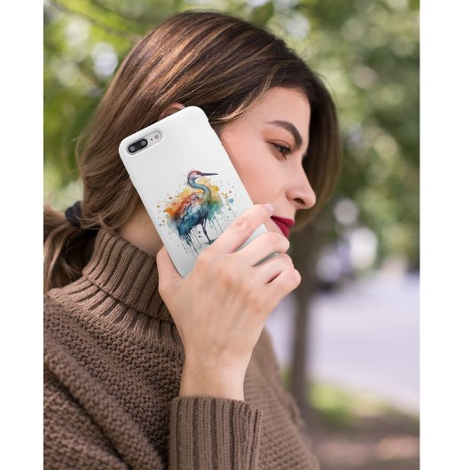 Graceful Crane: Waterverf Art, op maat Case-Mate iPhone Case