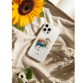 Graceful Crane: Waterverf Art, op maat Case-Mate iPhone Case