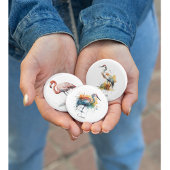 Graceful Crane: Waterverf Art, op maat Ronde Button 5,7 Cm