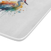 Graceful Crane: Waterverf Art Snijplank (Hoek)