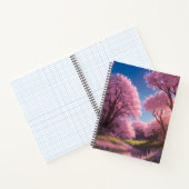 Graceful Dans van Sakura aan de rivier Notitieboek (Binnen)