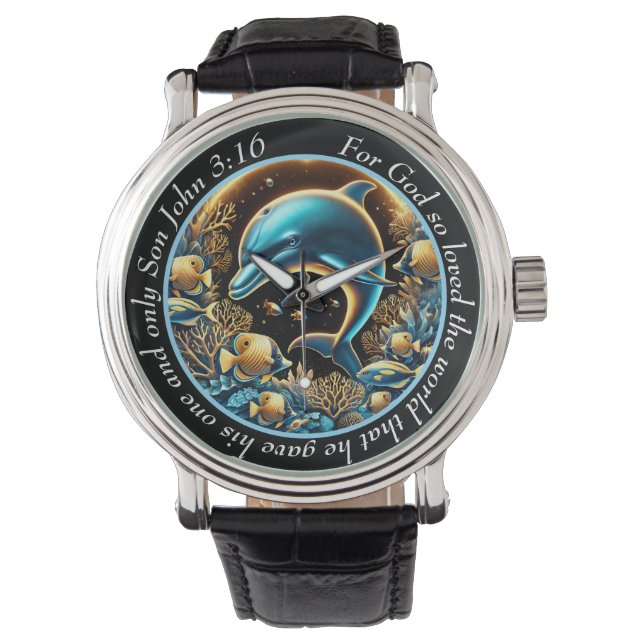 Graceful Dolphin Timepiece Ocean Faith Horloge (Voorkant)