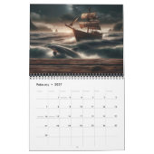 Graceful Dolphins on Rustic Wood 2025 Kalender (Feb 2027)