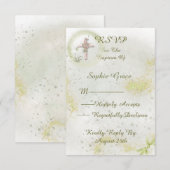 Graceful doop RSVP kaart (Voorkant / Achterkant)