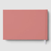 Graceful Dusty Pink Floral Greenery Quince Guest  Gastenboek (Achterkant)