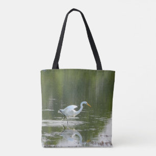 Graceful Egret Canvas tas