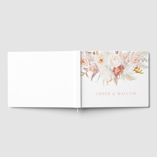Graceful Elegance: vlekkeloze bloemenbruiloft Gastenboek (Volledig)