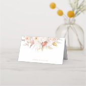 Graceful Elegance: vlekkeloze bloemenbruiloft Plaatskaartje (Voorkant)