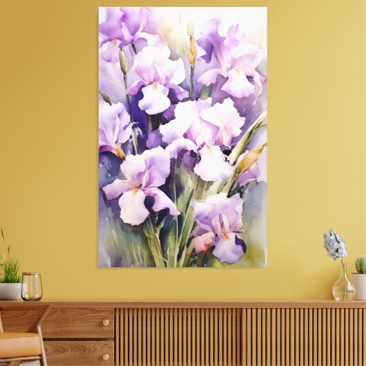 Graceful Elegantie van irissen Canvas Afdruk (Insitu (Woonkamer))