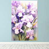 Graceful Elegantie van irissen Canvas Afdruk (Insitu (Houten vloer))