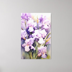 Graceful Elegantie van irissen Canvas Afdruk
