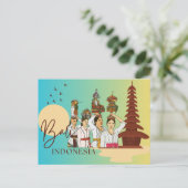 Graceful Essence: Balinese Vrouw Briefkaart (Staand voorkant)