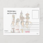 Graceful Essence: Balinese Vrouw Briefkaart (Achterkant)