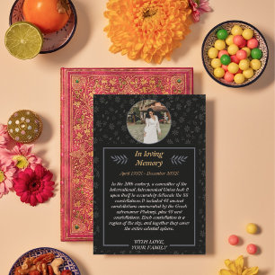 Graceful Farewell: Bloemenbegrafenis met foto Kaart