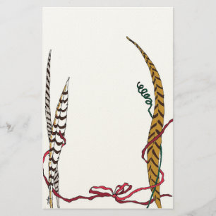 Graceful Feathers in Shades of Autumn II Briefpapier