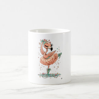 Graceful Flamingo Ballerina in Bloom Koffiemok