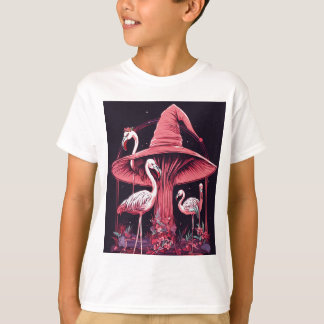 Graceful Flamingo Family T-shirt