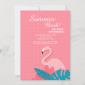 Graceful Flamingo uitnodiging (Voorkant)