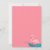 Graceful Flamingo uitnodiging (Achterkant)