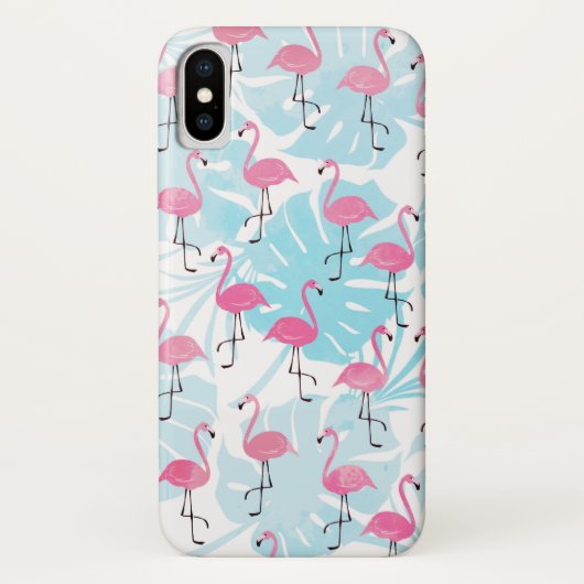 Graceful flamingos and monstera leaves Case-Mate iPhone case (Achterkant)