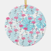 Graceful flamingos and monstera leaves keramisch ornament (Voorkant)