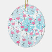 Graceful flamingos and monstera leaves keramisch ornament (Links)