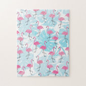 Graceful flamingos and monstera leaves legpuzzel (Verticaal)