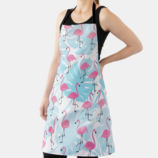 Graceful flamingos and monstera leaves schort (Insitu)