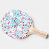 Graceful flamingos and monstera leaves tafeltennisbatje (Zijkant)