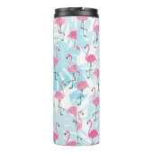 Graceful flamingos and monstera leaves thermosbeker (Achterkant)