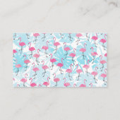 Graceful flamingos and monstera leaves visitekaartje (Achterkant)