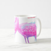 Graceful Flamingo's: Waterverf Romance Koffiemok (Voorkant rechts)