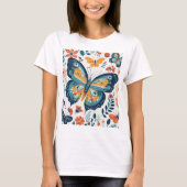 Graceful Flight: Butterfly Vrouwen T-shirt ontwerp (Voorkant)
