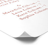 Graceful Floral alfabetische zitgrafiek Poster (Hoek)