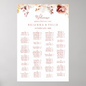 Graceful Floral alfabetische zitgrafiek Poster (Voorkant)