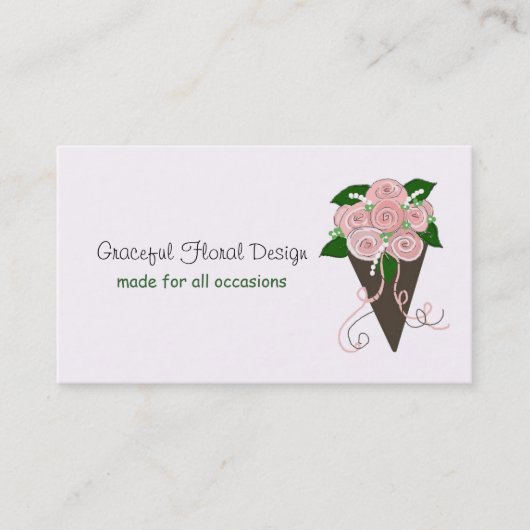 Graceful Floral Design.. Wedding Bouquet Visitekaartje (Voorkant)