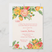 Graceful Floral Invitation Kaart (Voorkant)