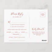 Graceful Floral Menu Keuze RSVP Briefkaart (Achterkant)