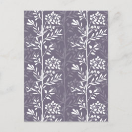 Graceful Floral Silhouette Lavender Purple Minimal Feestdagenkaart