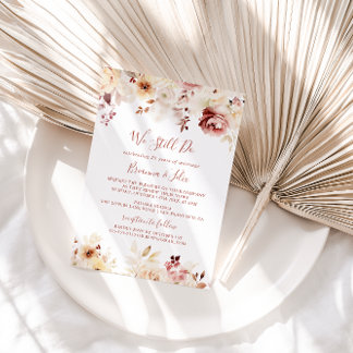 Graceful Floral We doen nog steeds gelofte vernieu Kaart
