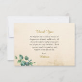 Graceful Foliage Orthodox Christian Baptism        Bedankkaart (Voorkant)