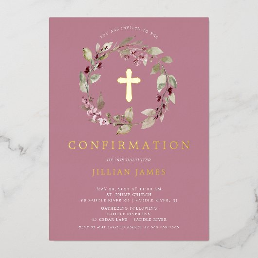 Graceful Gathering Eerste Bevestiging Uitnodiging (Voorkant)