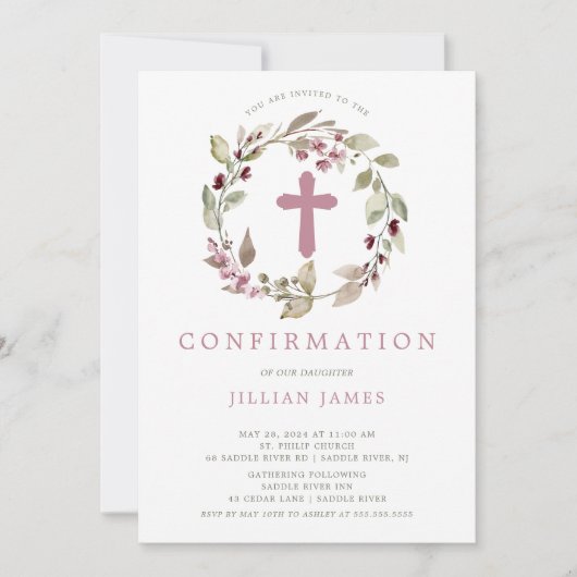 Graceful Gathering Eerste Bevestiging Uitnodiging (Voorkant)