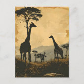 Graceful Giants:  Giraffes Briefkaart (Voorkant)