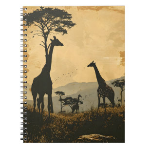 Graceful Giants: Giraffes Briefkaart Notitieboek
