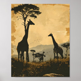 Graceful Giants:  Giraffes Poster