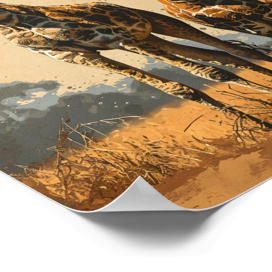 Graceful Giants:  Giraffes Poster (Hoek)