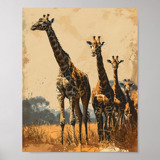 Graceful Giants:  Giraffes Poster (Voorkant)
