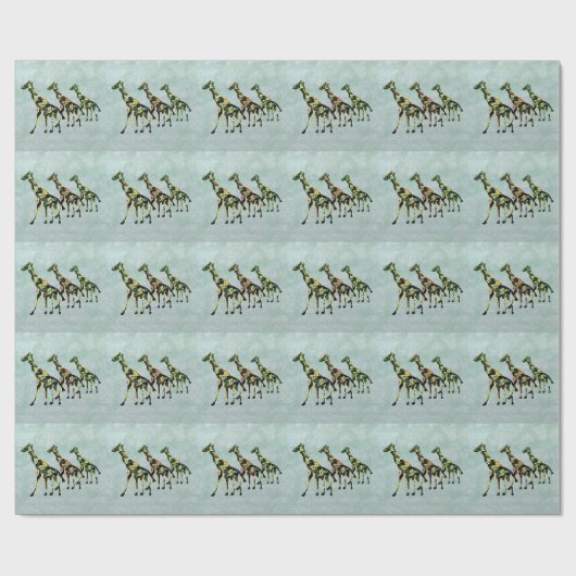 Graceful Giraffes Cadeaupapier (Vlak)