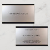 Graceful Glamour Unique Gold Stripes Silver Modern Visitekaartje (Voorkant / Achterkant)